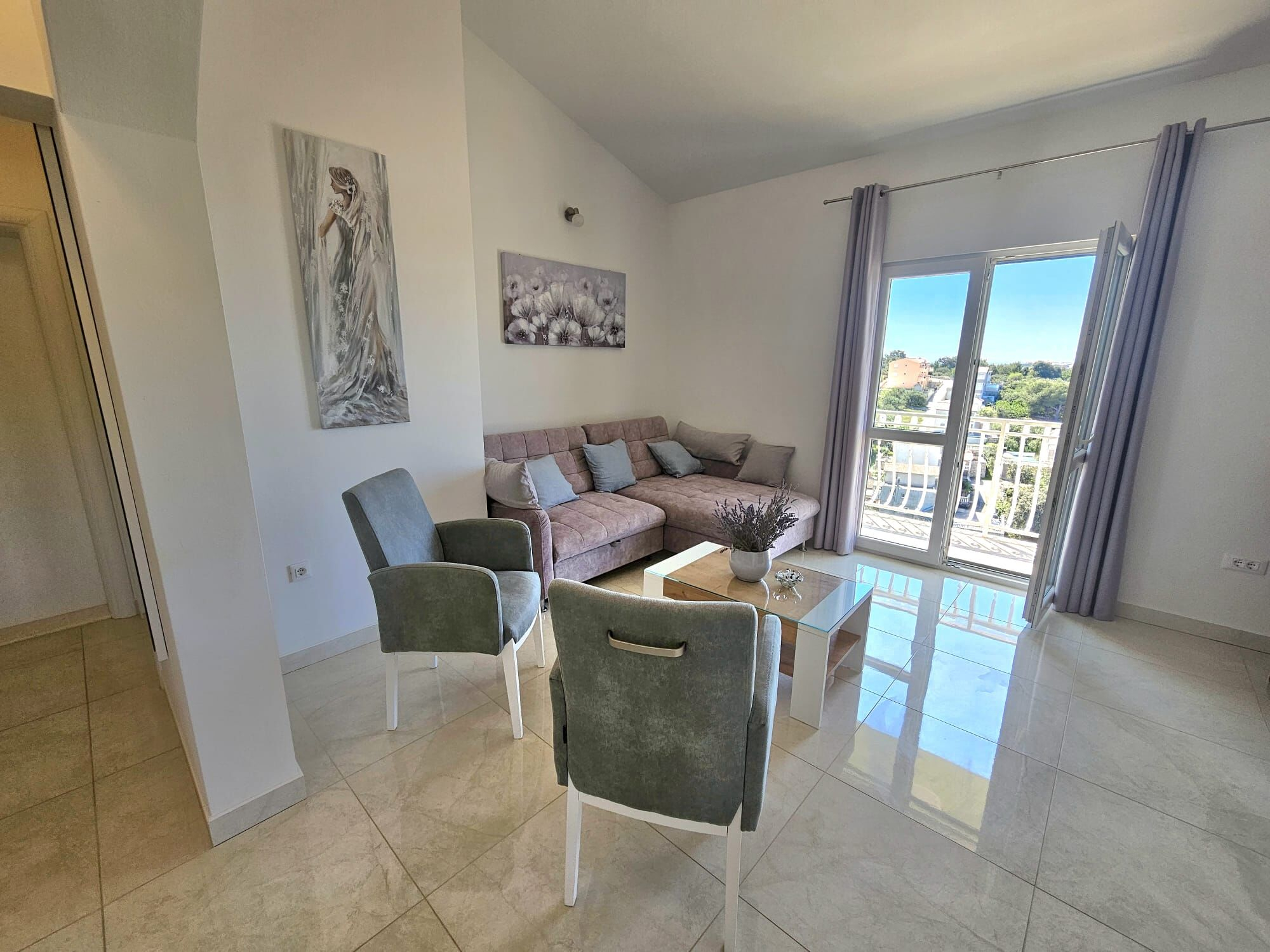 Ferienwohnung in Sevid mit Klima, Meerblick, Internet