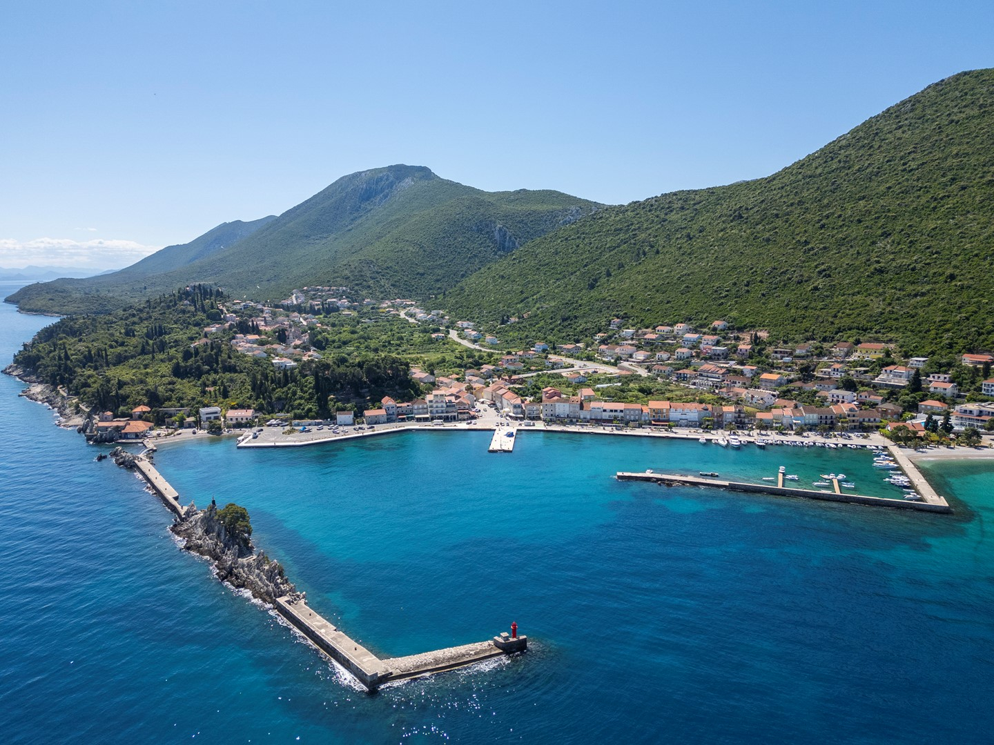 Herrliche Ferienwohnung in Trpanj: Meerblick, Sat-TV und Klimaanlage