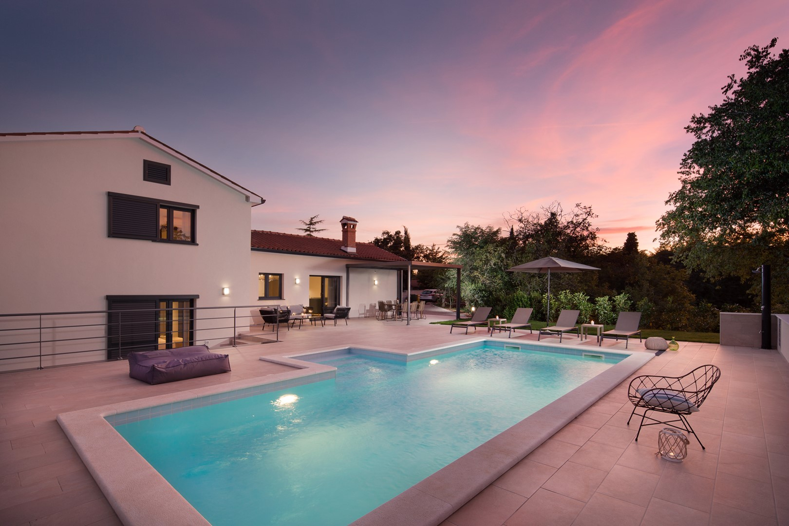 Edles Ferienhaus in Labin mit Sat-TV, Klimaanlage und Swimmingpool