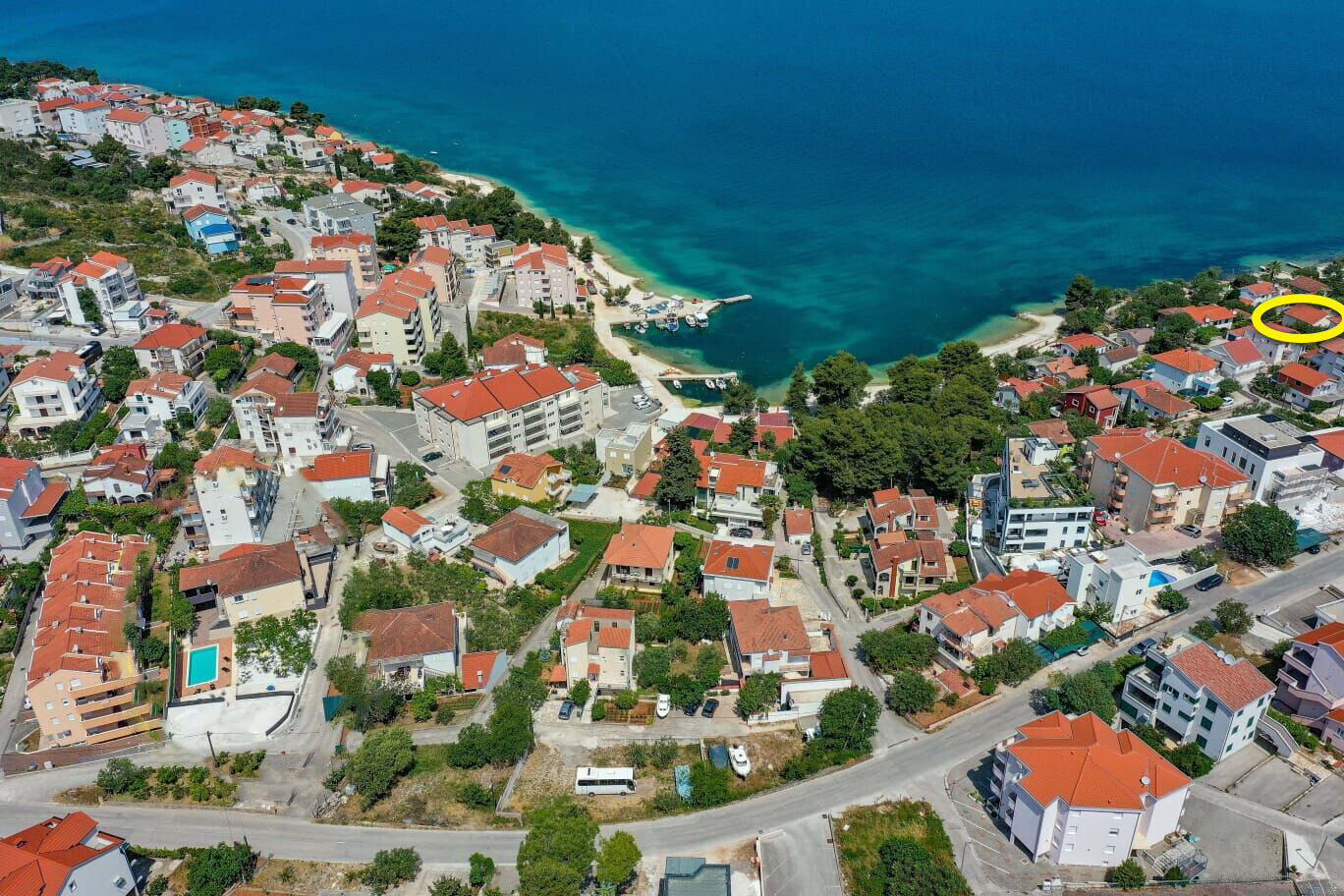 Haus in Okrug Gornji mit Klima, Meerblick, Internet
