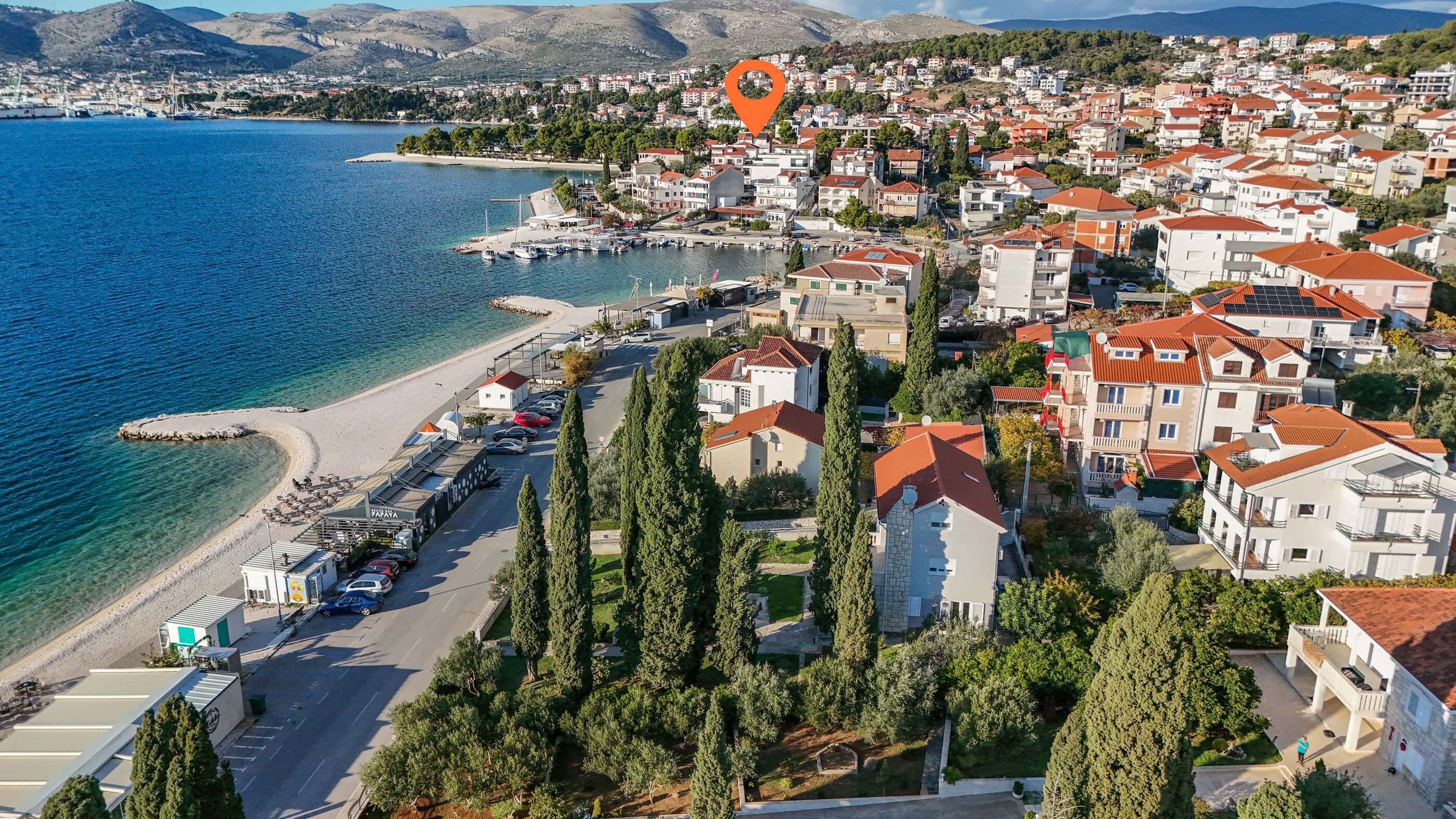 Ferienwohnung in Okrug Gornji mit Klima, Meerblick, Internet