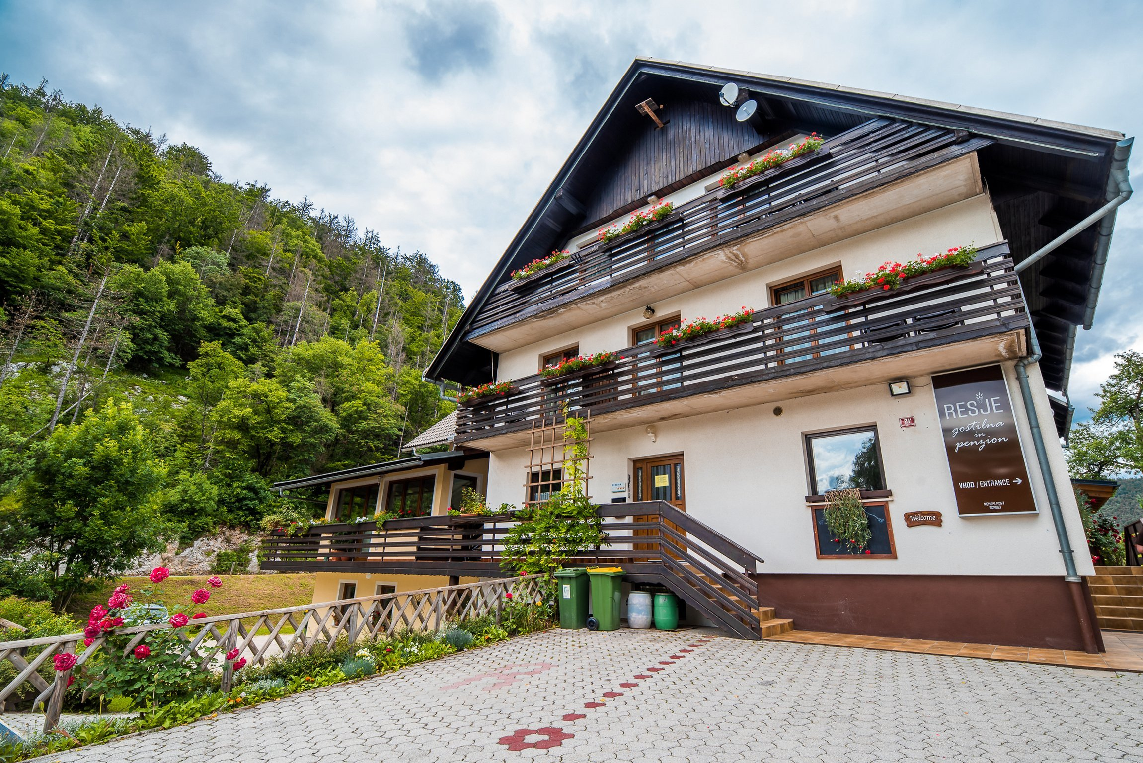 Urlaub im Triglav-Nationalpark: Zimmer mit Balkon in Nemški Rovt 