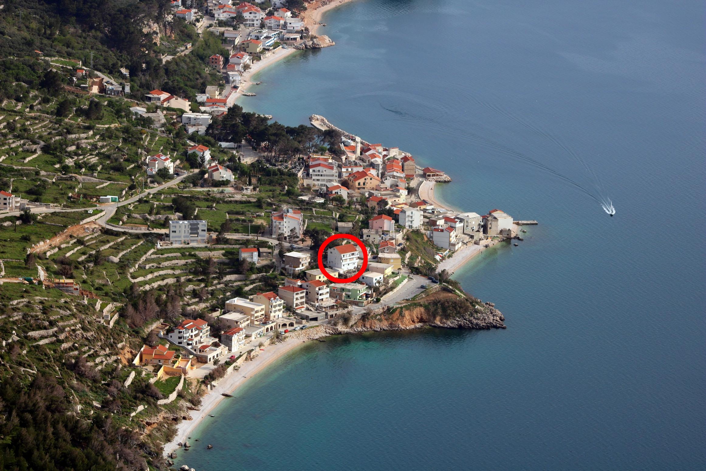 Studio Appartement mit Balkon und Meerblick Drasnice, Makarska AS-2581