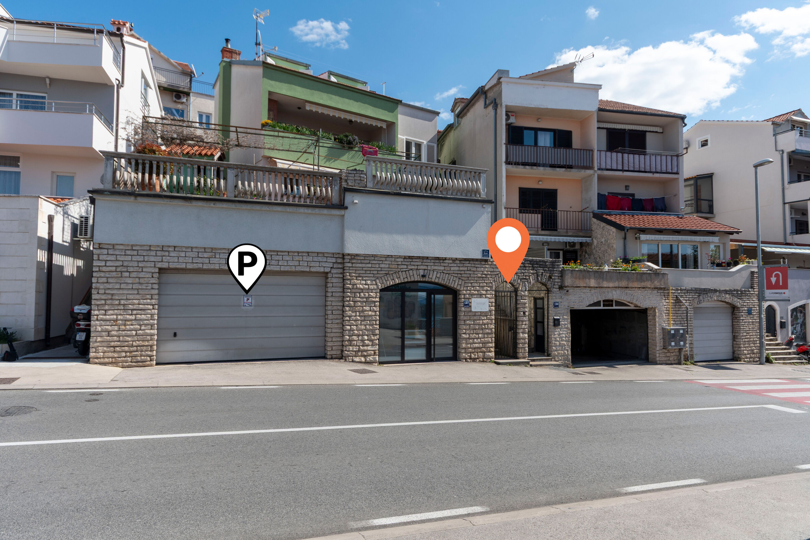 Ferienwohnung in Sibenik mit Klima, Sat-TV, Meerblick