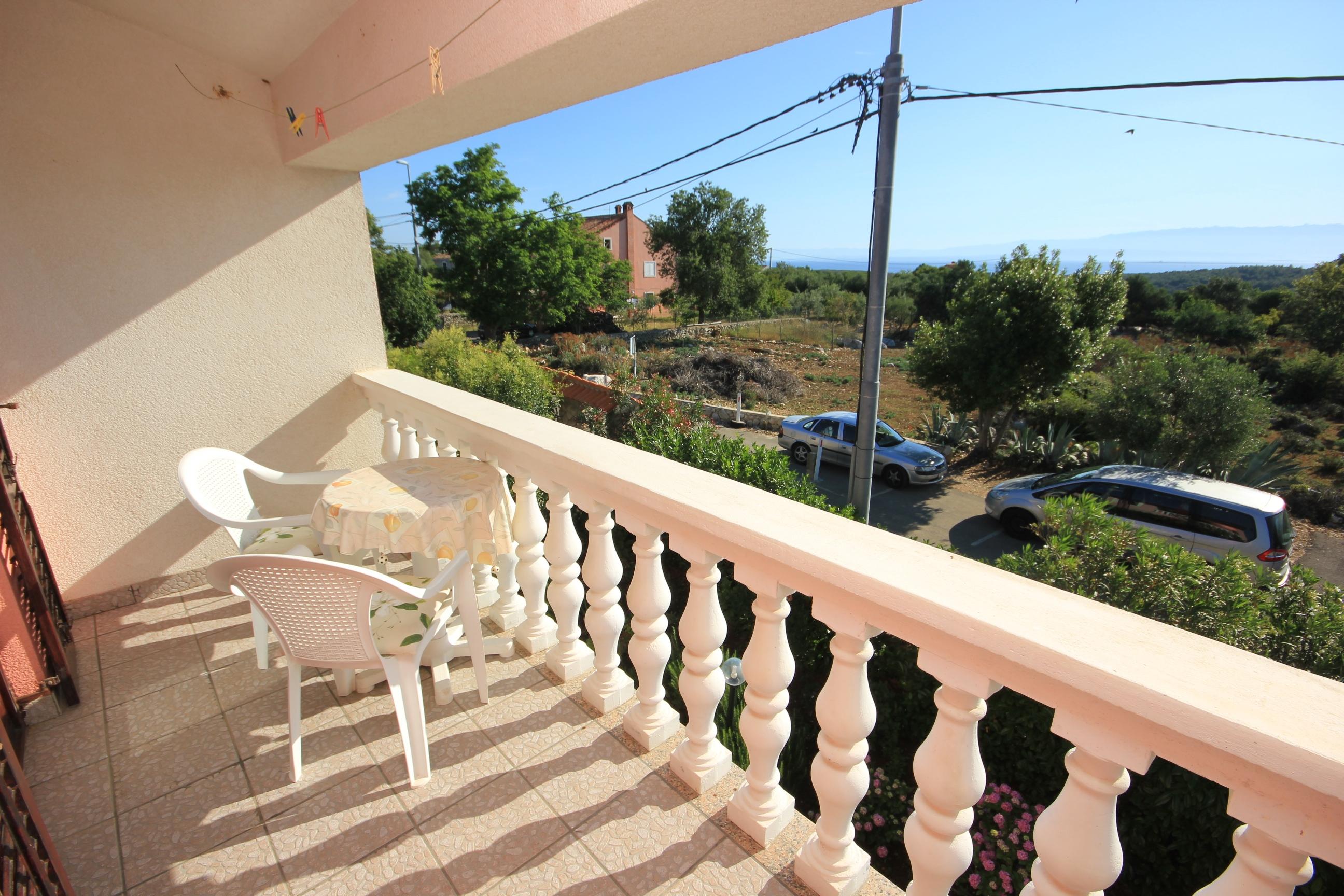 Studio Appartement mit Terrasse und Meerblick Punta kriza, Cres AS-383