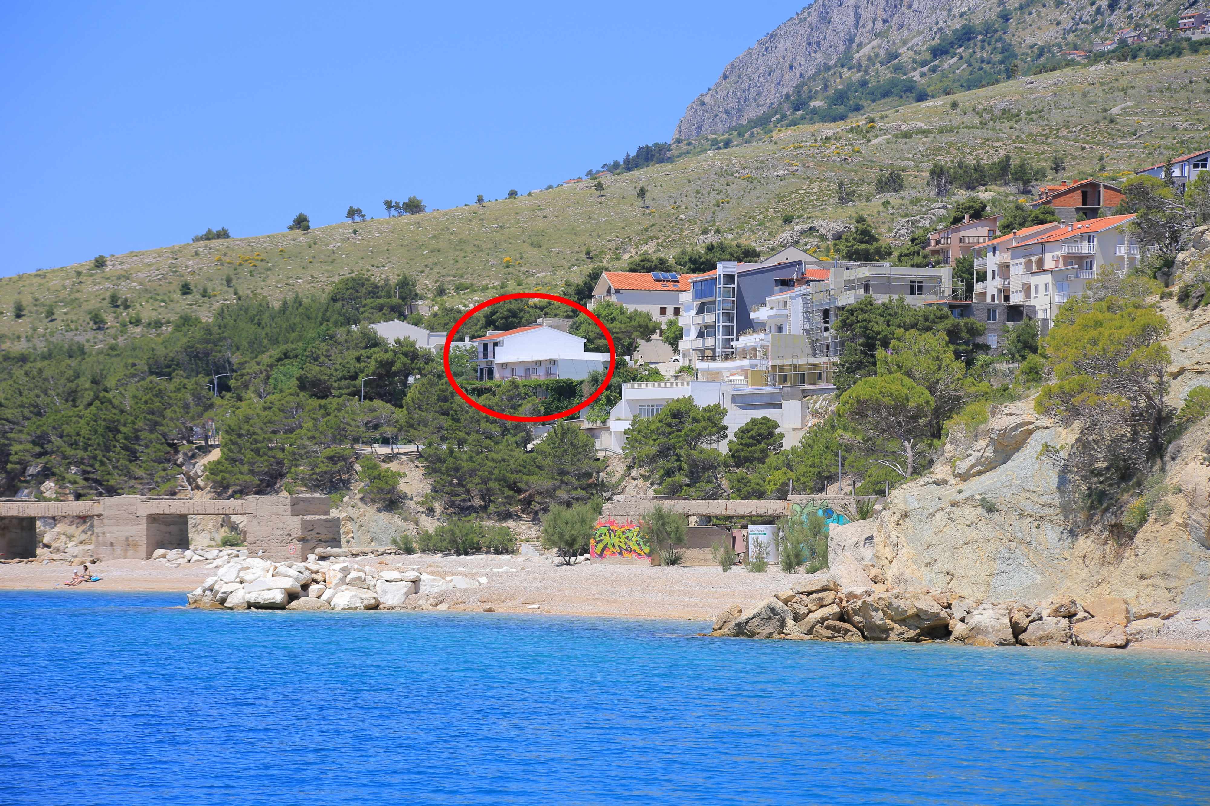 2-Zimmer-Ferienwohnung am Strand Lokva Rogoznica (Omis) A-2762-a