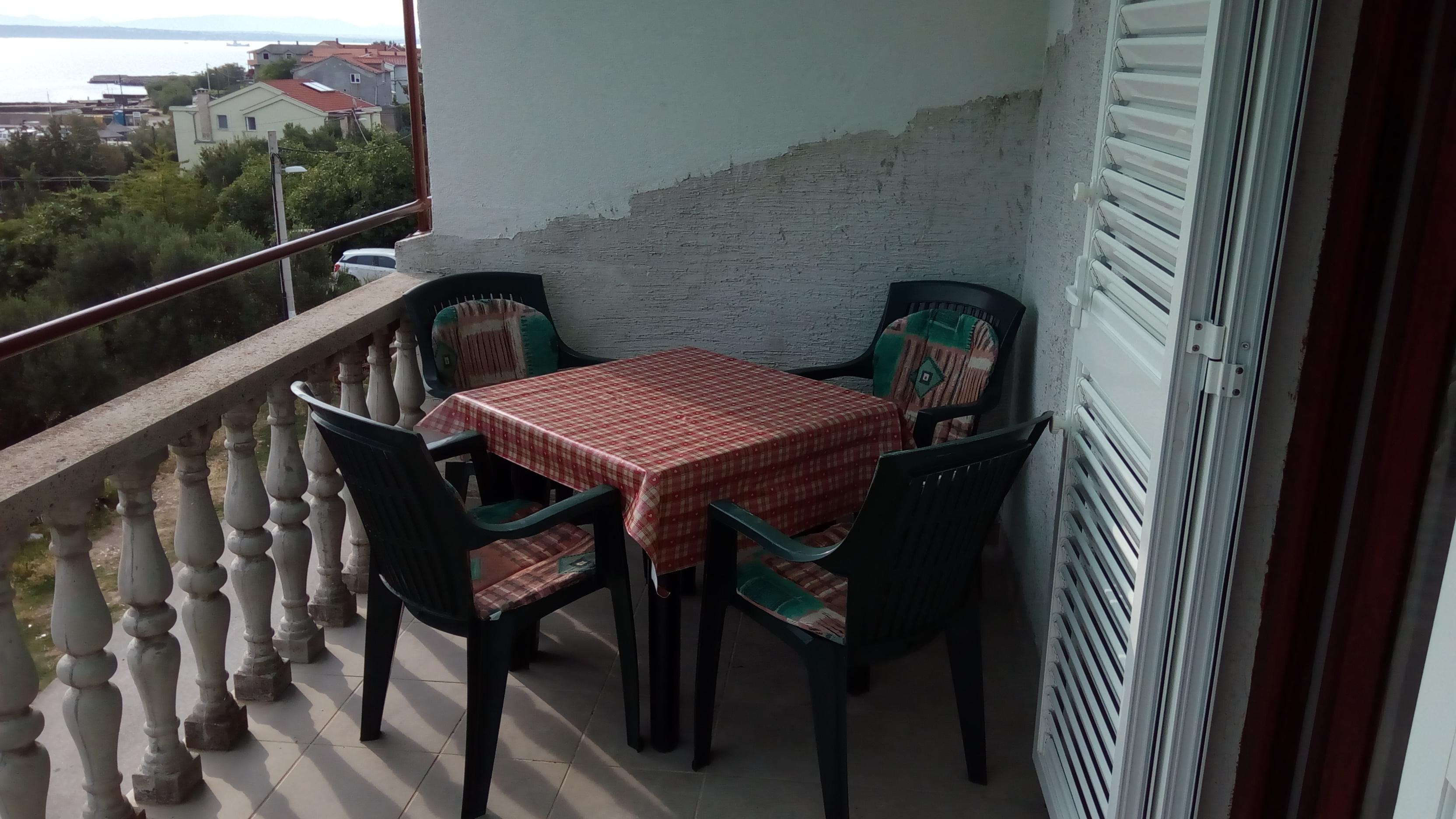 Studio Appartement mit Terrasse und Meerblick Tkon, Pasman AS-8218-a
