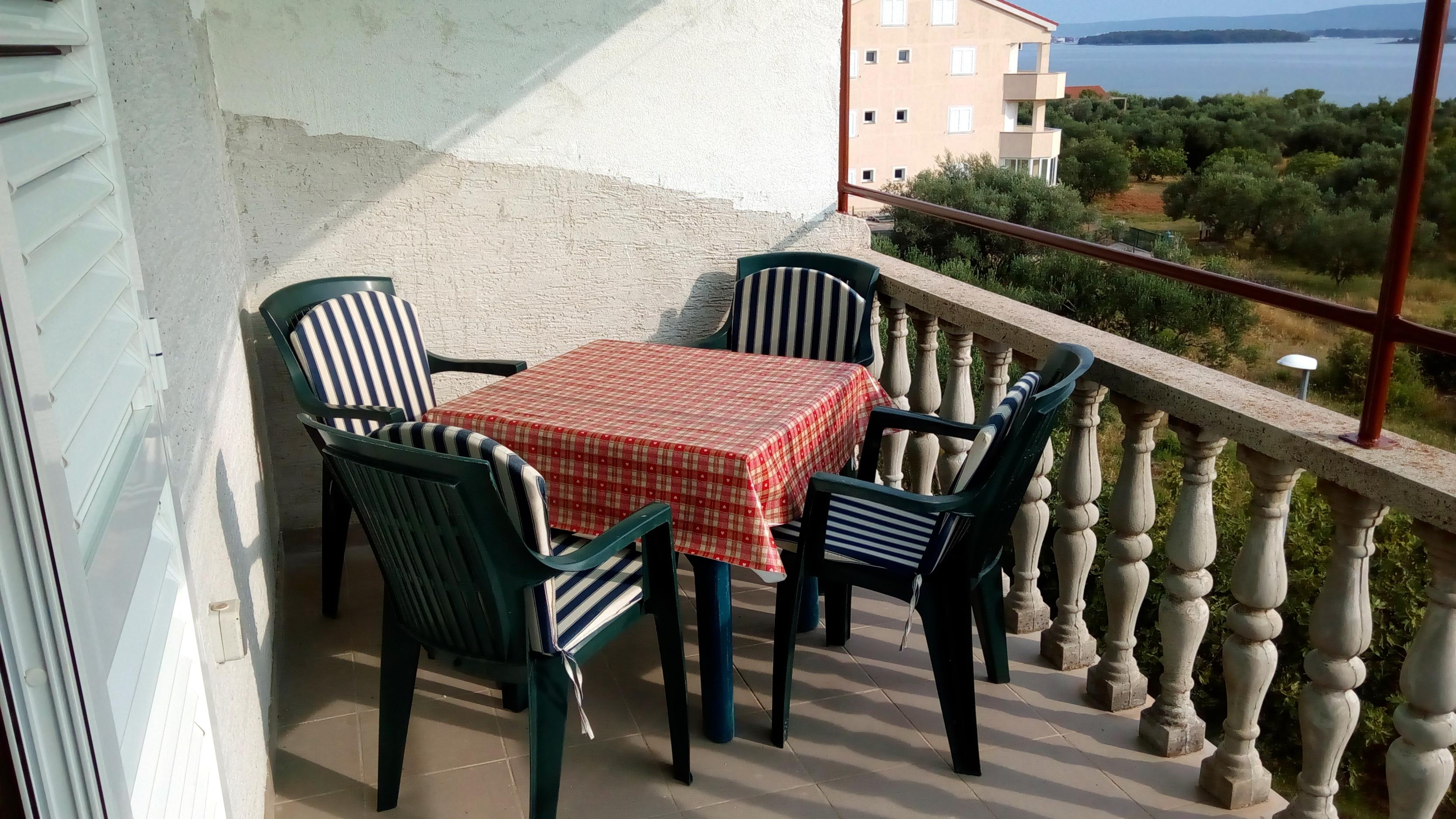 Studio Appartement mit Terrasse und Meerblick Tkon, Pasman AS-8218-b