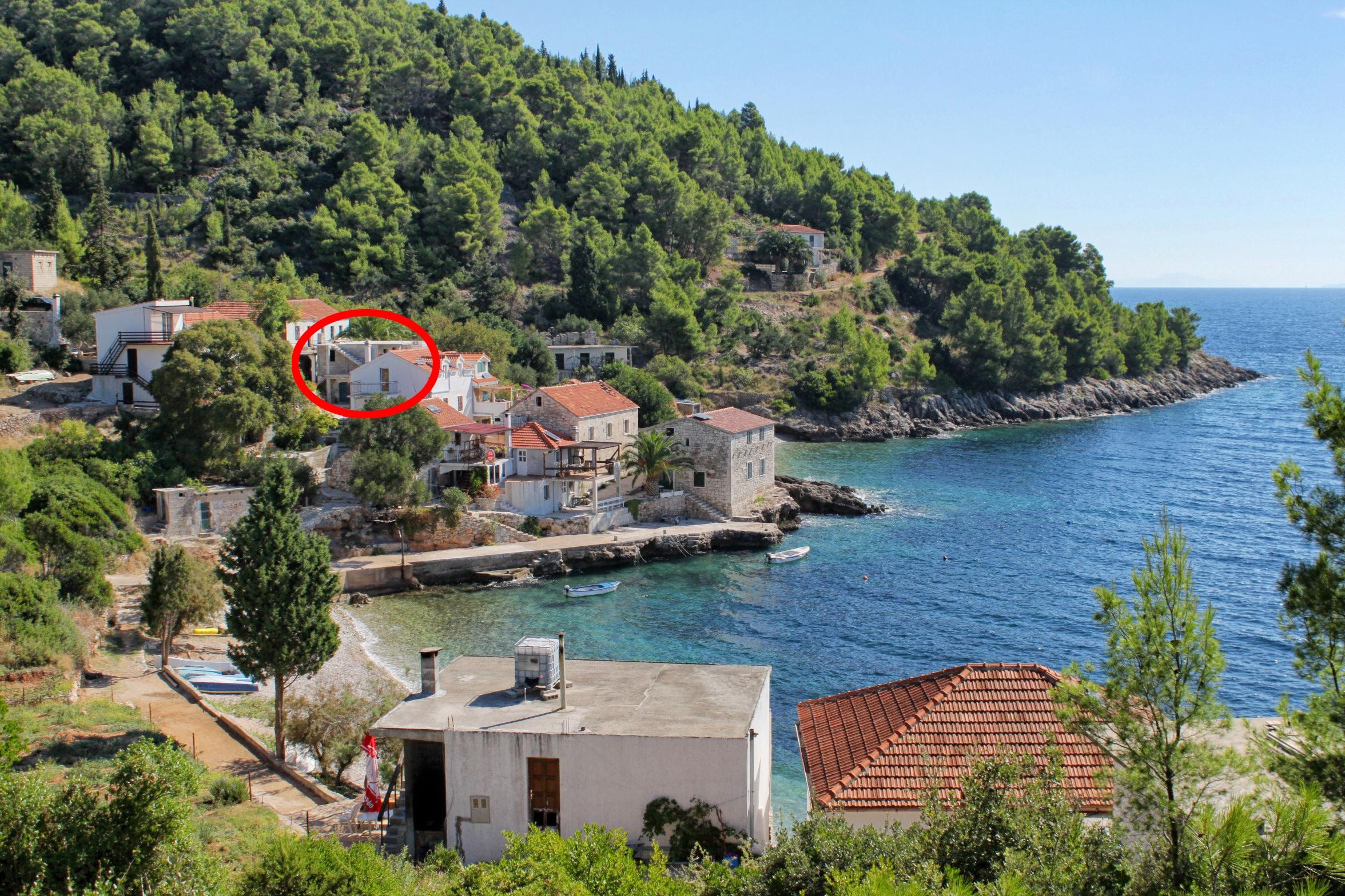 Studio Appartement am Strand Bucht Tvrdni Dolac, Hvar AS-12655-a