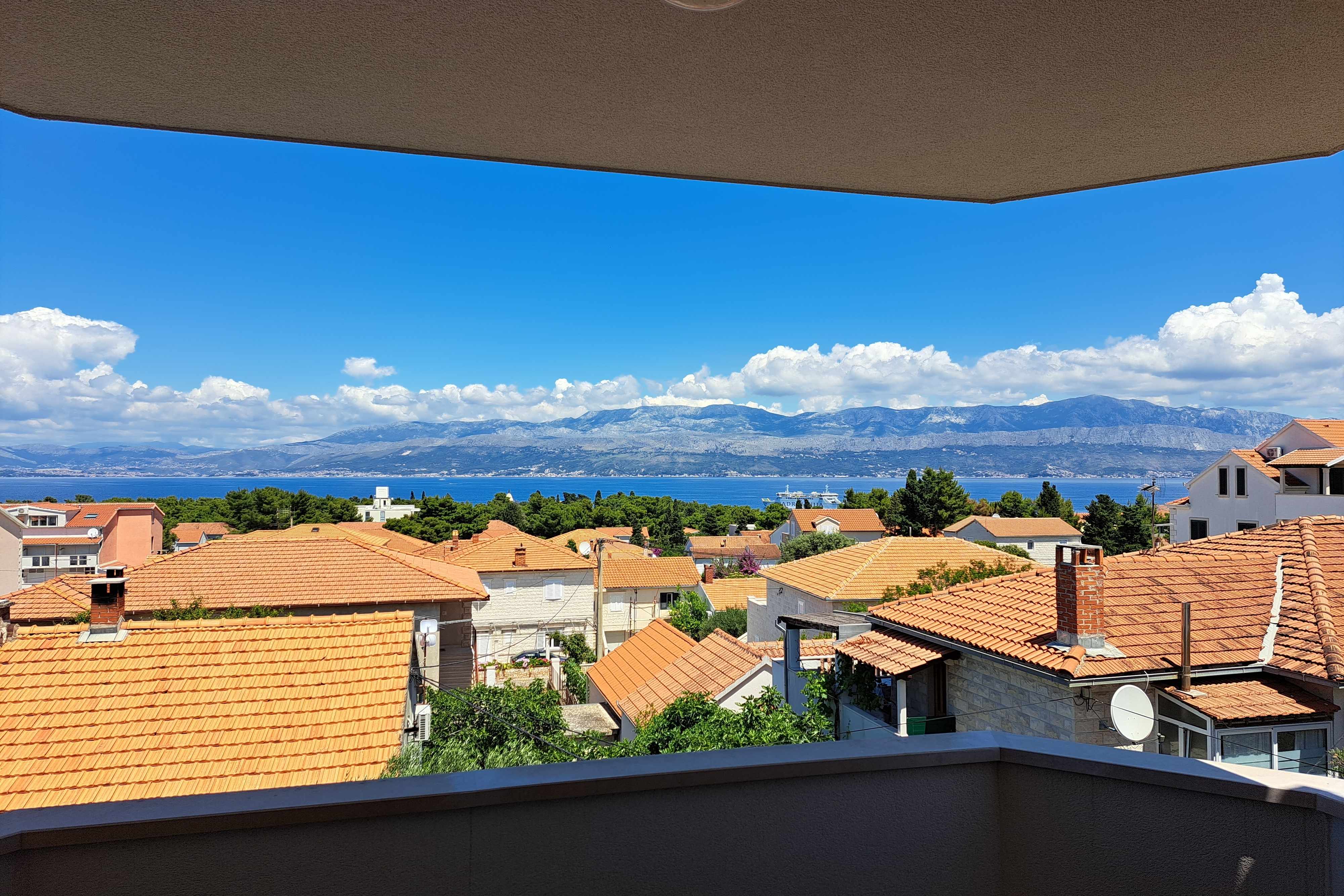 2-Zimmer-Ferienwohnung mit Balkon und Meerblick Supetar (Brac) A-16130