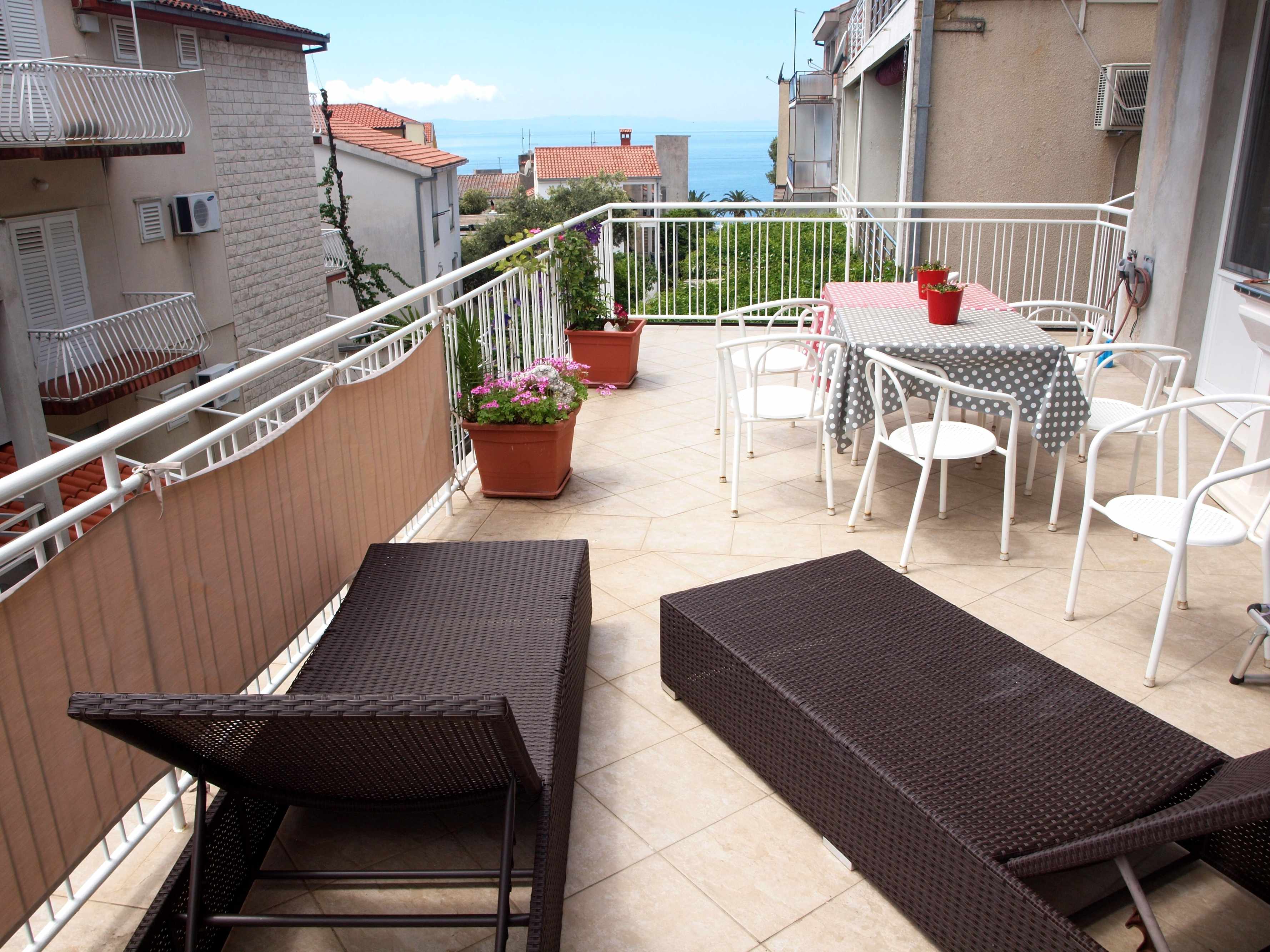 3-Zimmer-Ferienwohnung mit Terrasse und Meerblick Podgora, Makarska A-