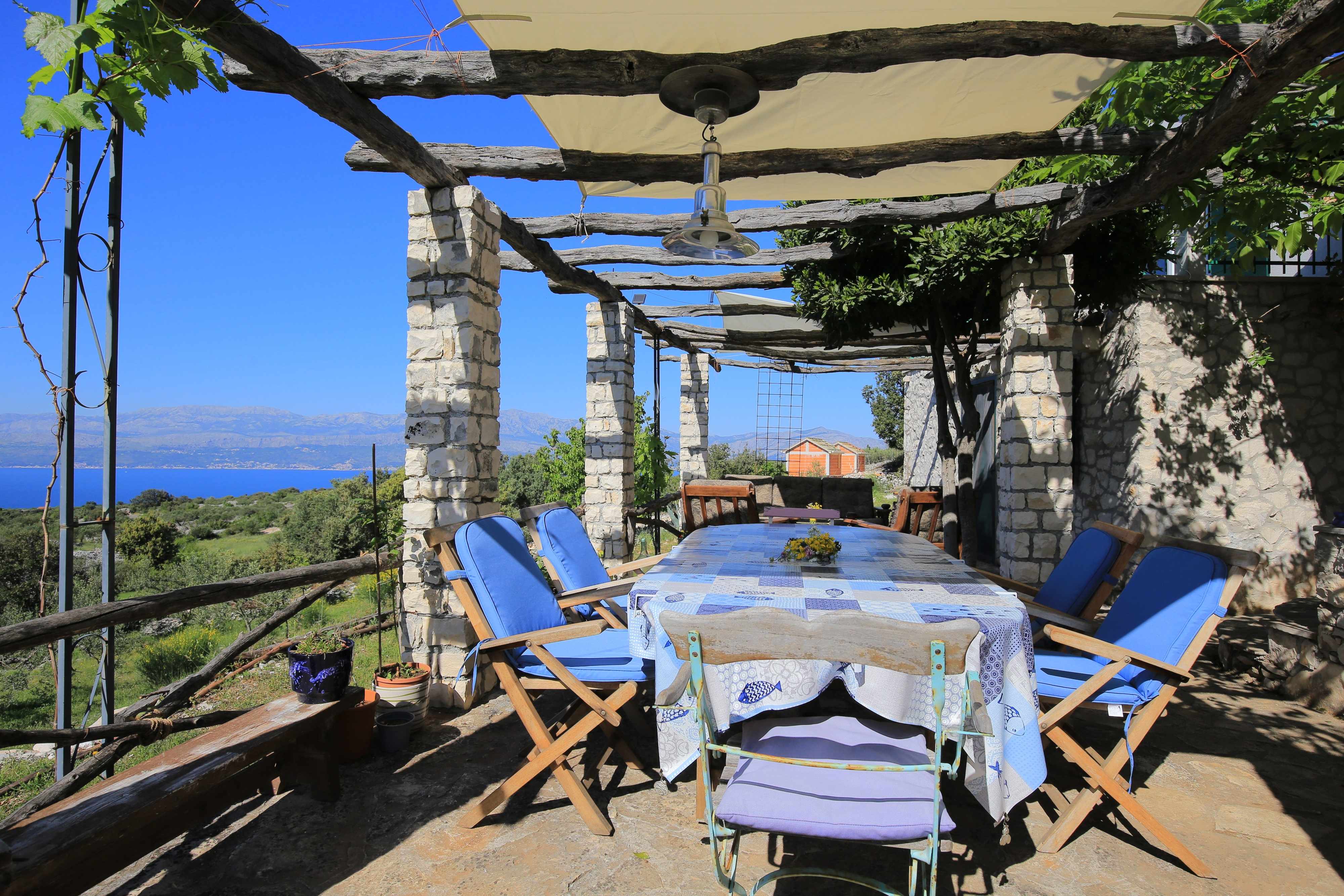 1-Zimmer-Haus mit Terrasse und Meerblick Skrip, Brac K-18944