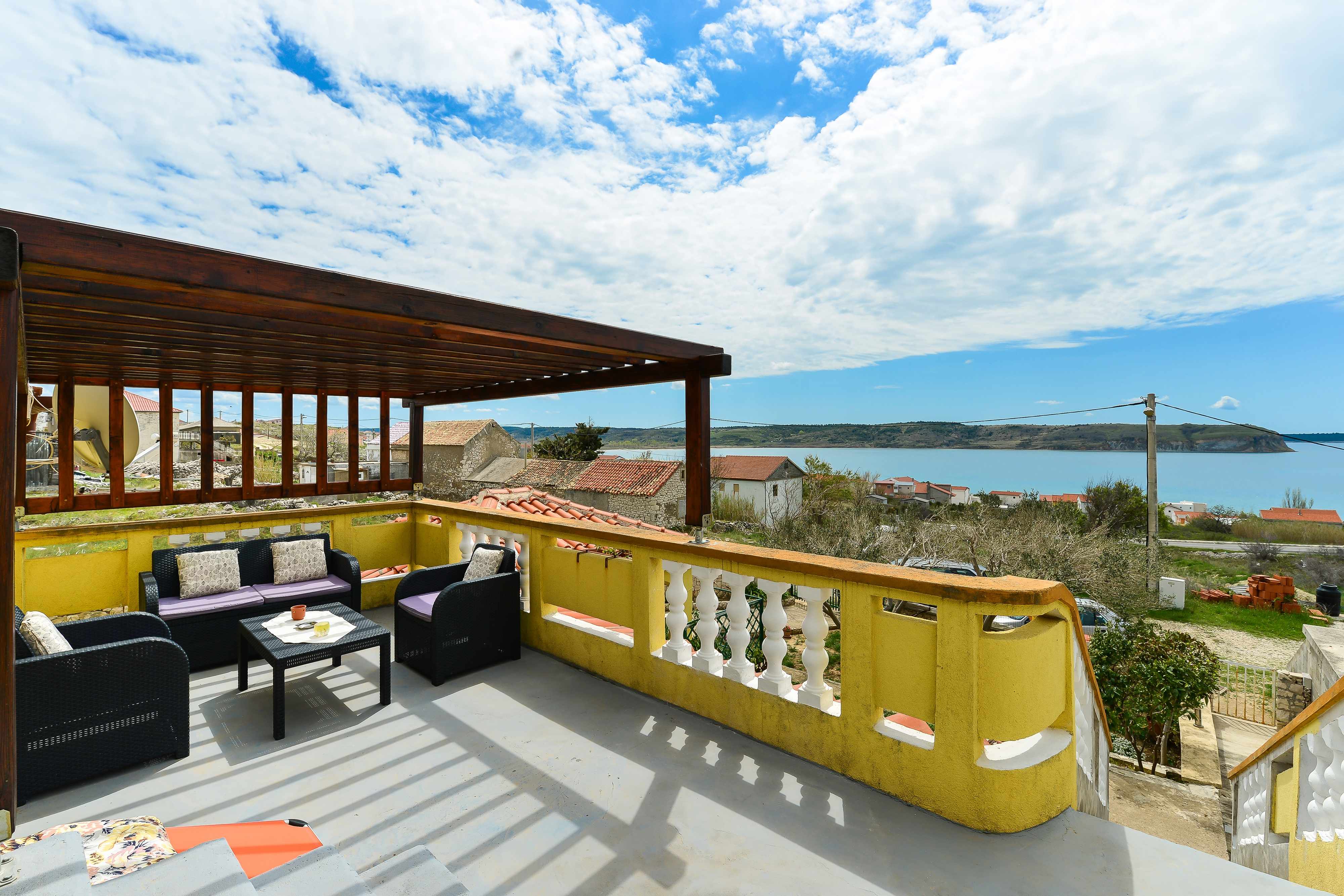 Studio Appartement mit Terrasse und Meerblick Rtina - Stosici, Zadar A