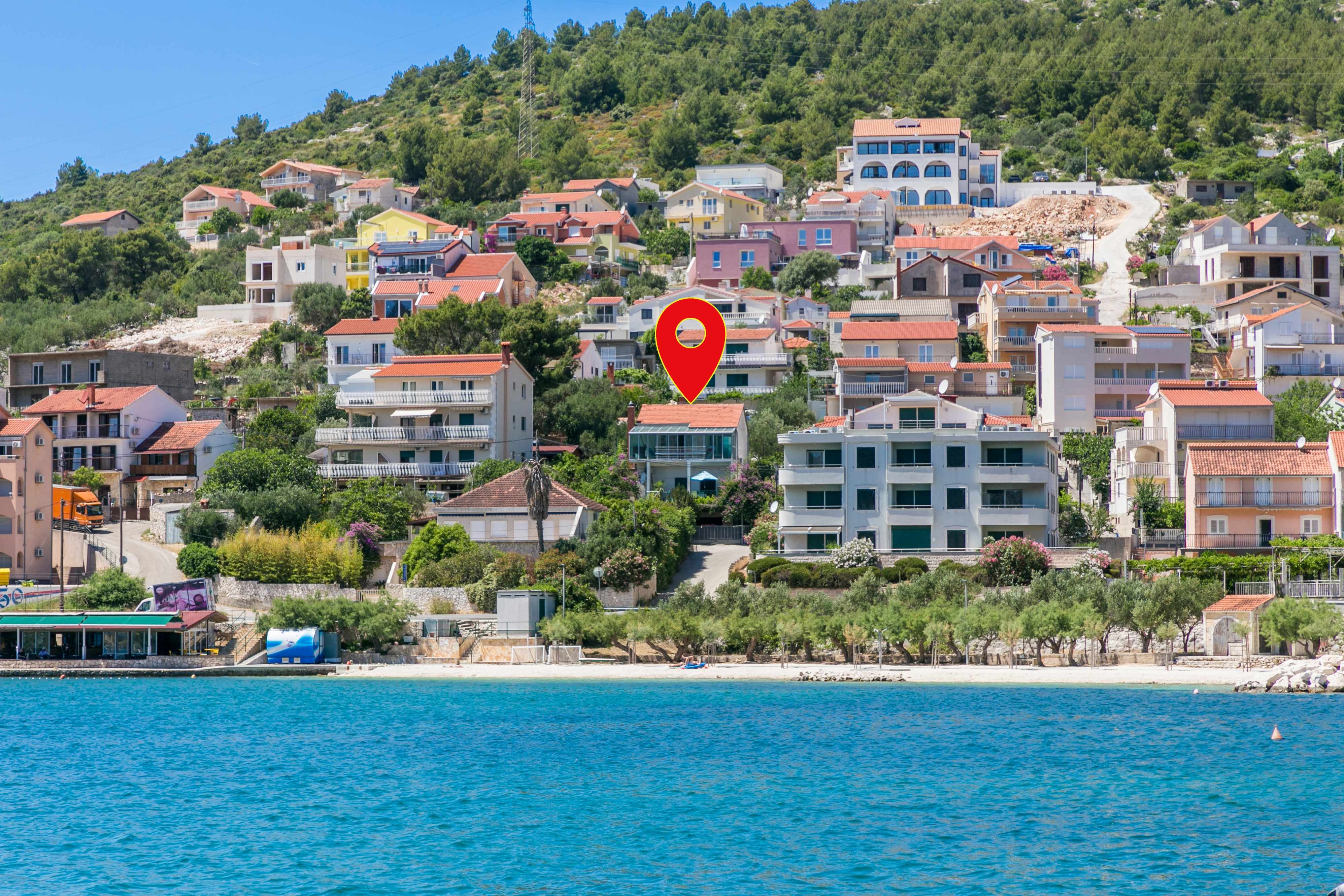 2-Zimmer-Ferienwohnung mit Terrasse und Meerblick Marina, Trogir A-141