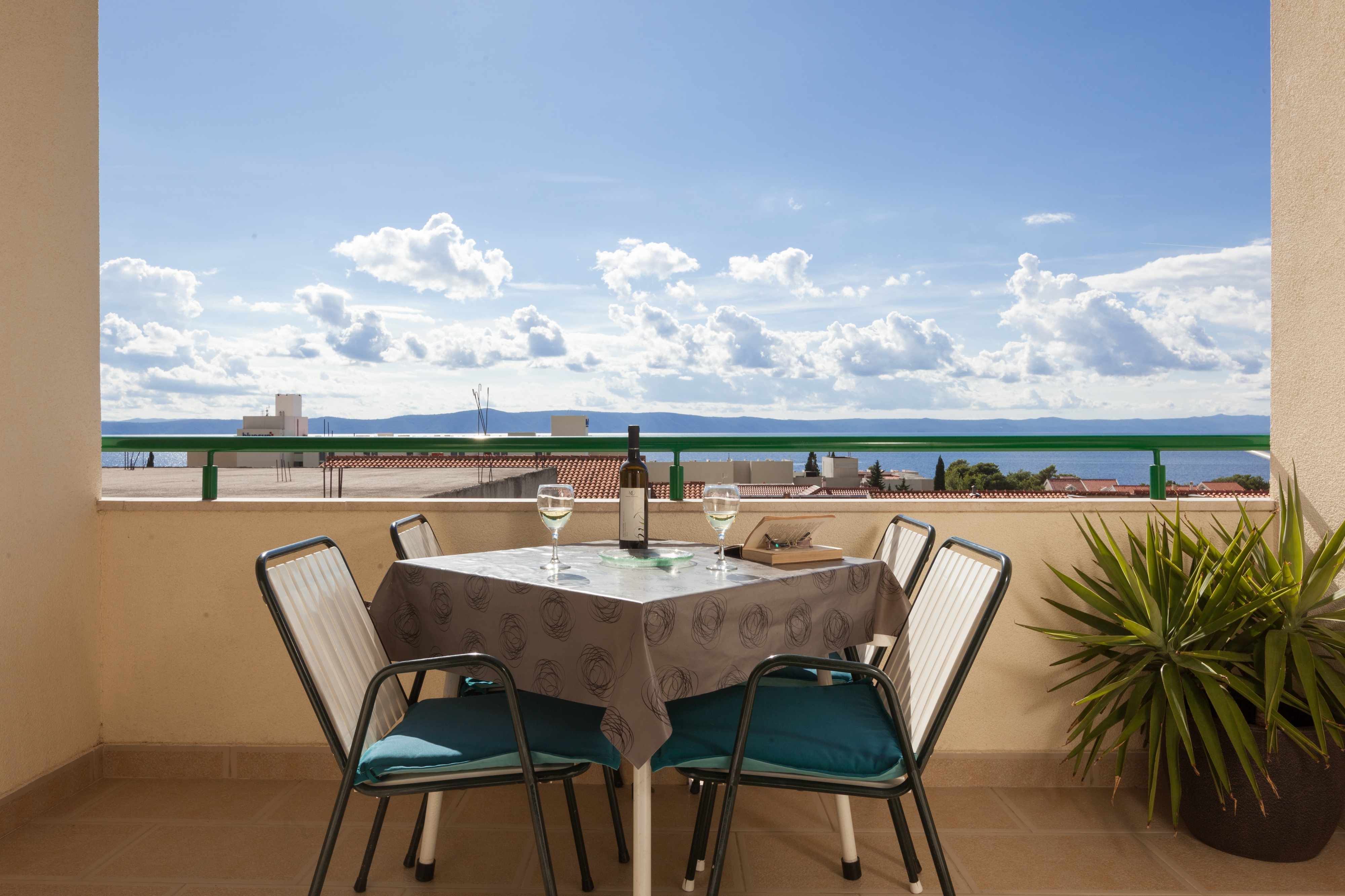 Studio Appartement mit Balkon und Meerblick Tucepi, Makarska AS-14457-
