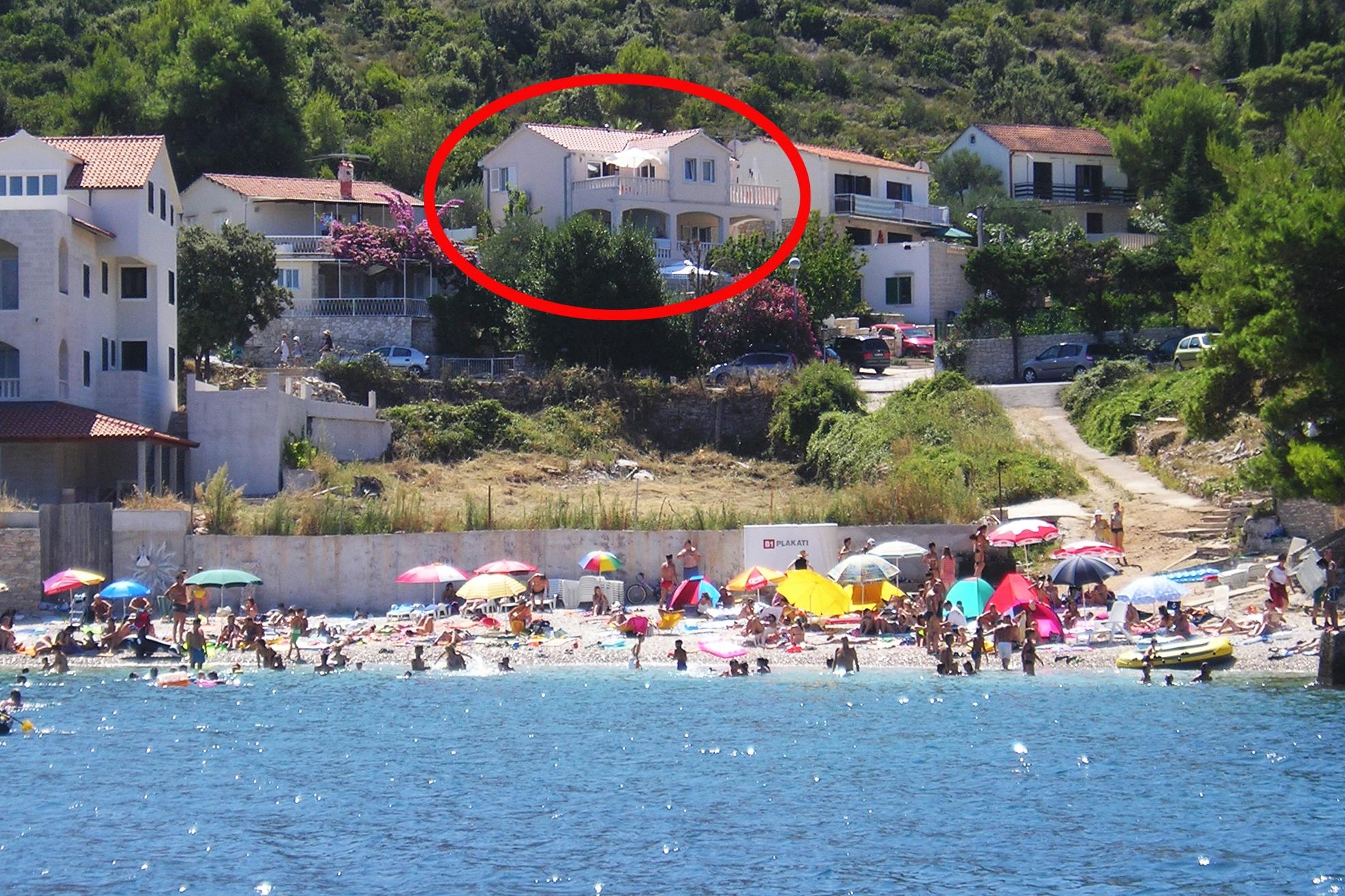 1-Zimmer-Ferienwohnung am Strand Postira, Brac A-705-c