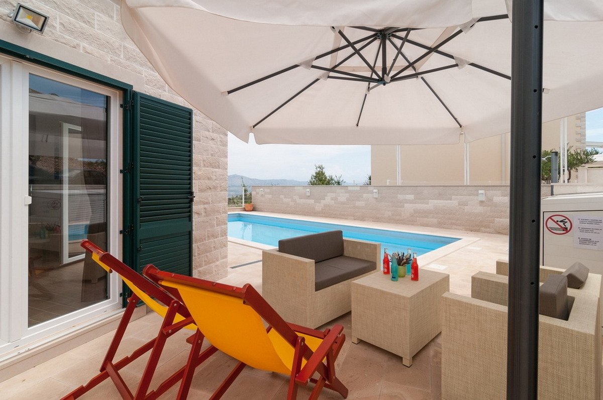 3-Zimmer-Haus mit Terrasse und Meerblick Skrip, Brac K-20897