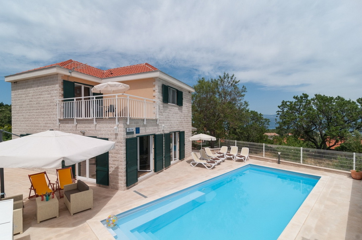 3-Zimmer-Haus mit Terrasse und Meerblick Skrip, Brac K-20897