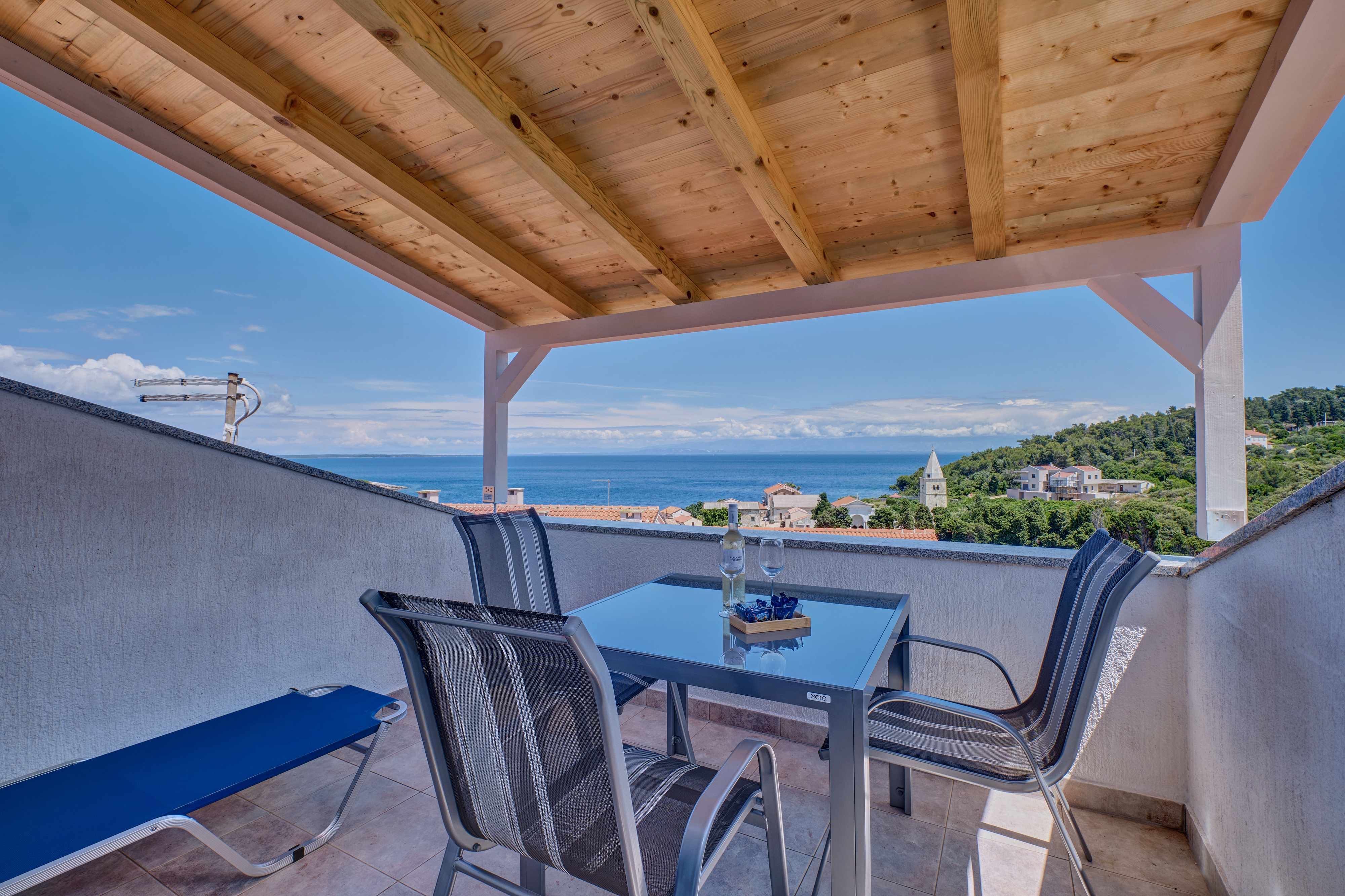 1-Zimmer-Ferienwohnung mit Balkon und Meerblick Mali Losinj A-23418-c