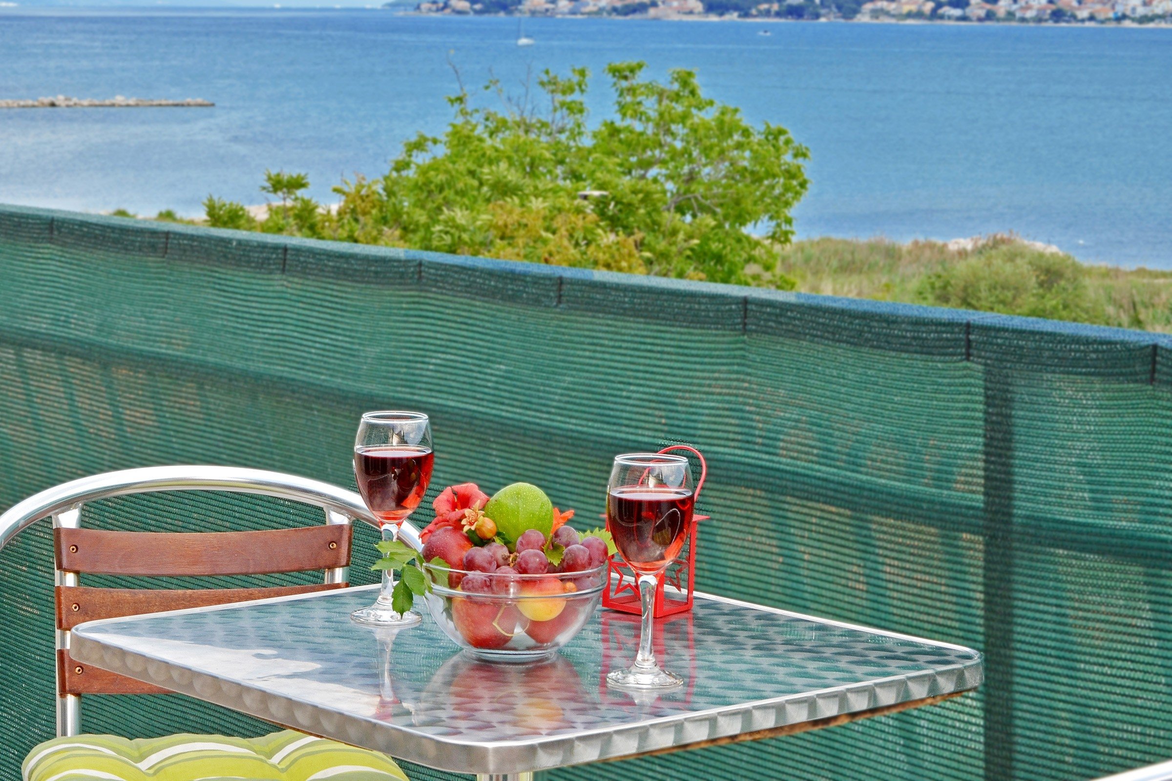 1-Zimmer-Ferienwohnung mit Balkon und Meerblick Trogir A-24168-a