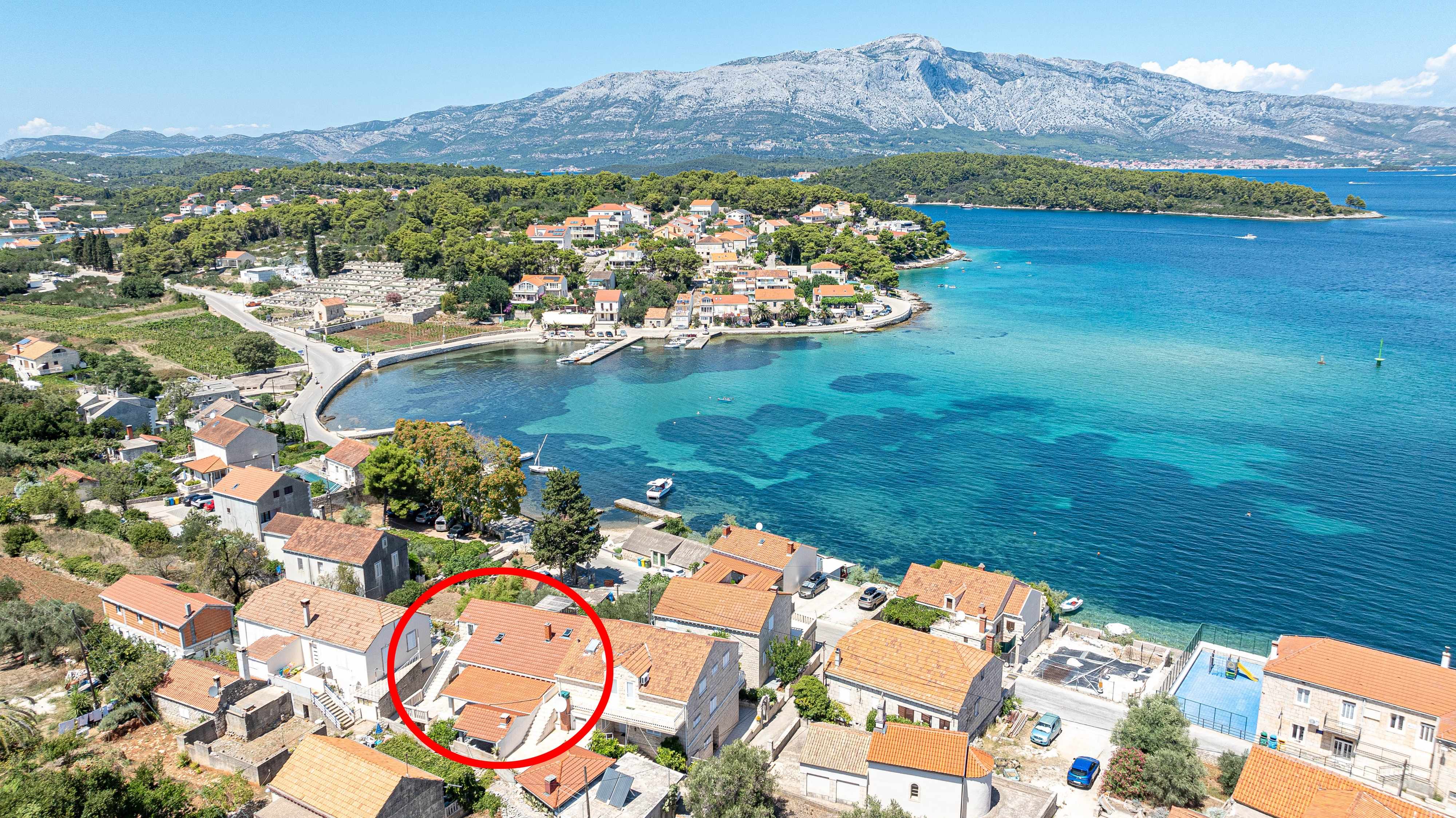 Komfortable Ferienwohnung am Strand Lumbarda, Korcula A-21290-a