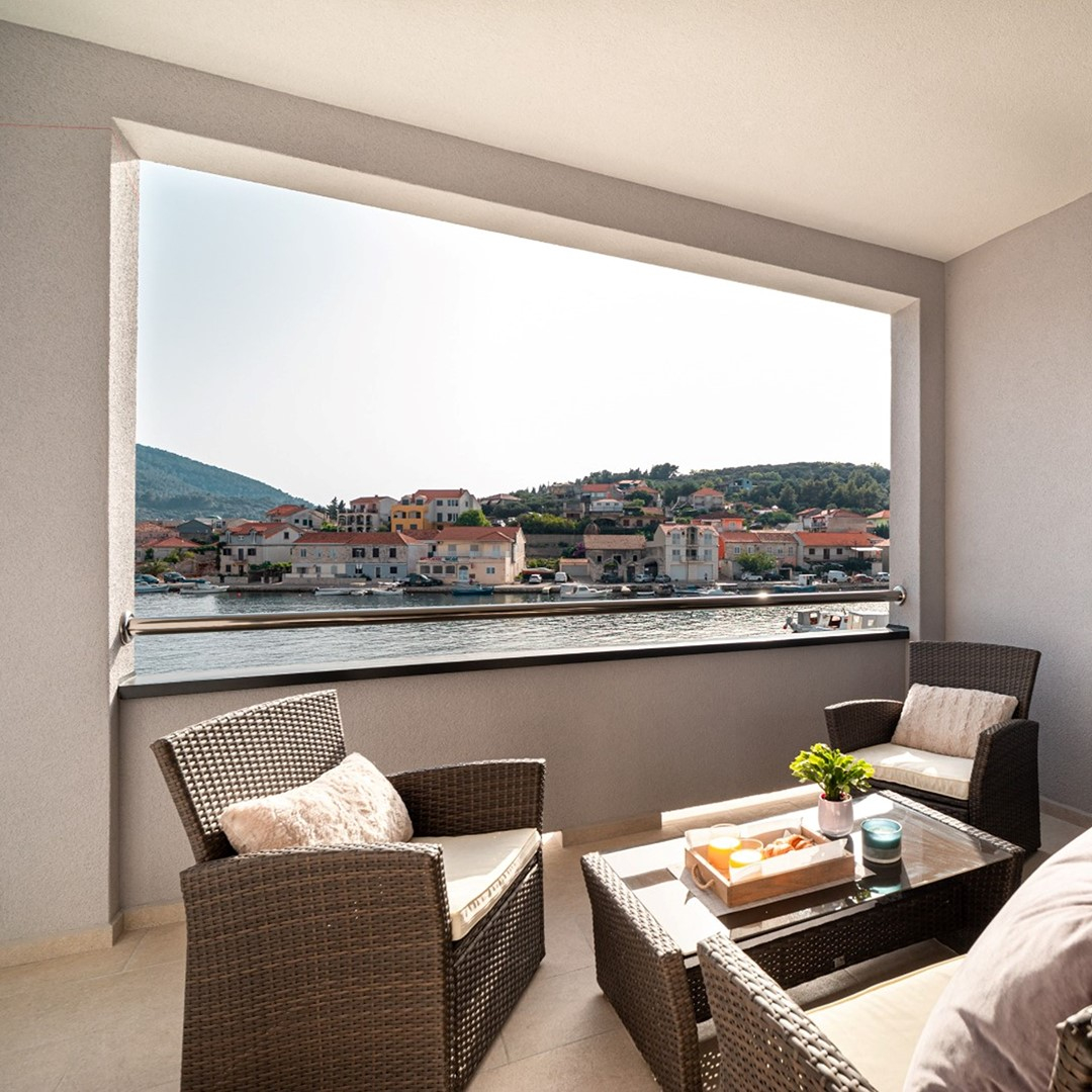 Superior Ein-Schlafzimmer-Apartment mit Meerblick-Terras