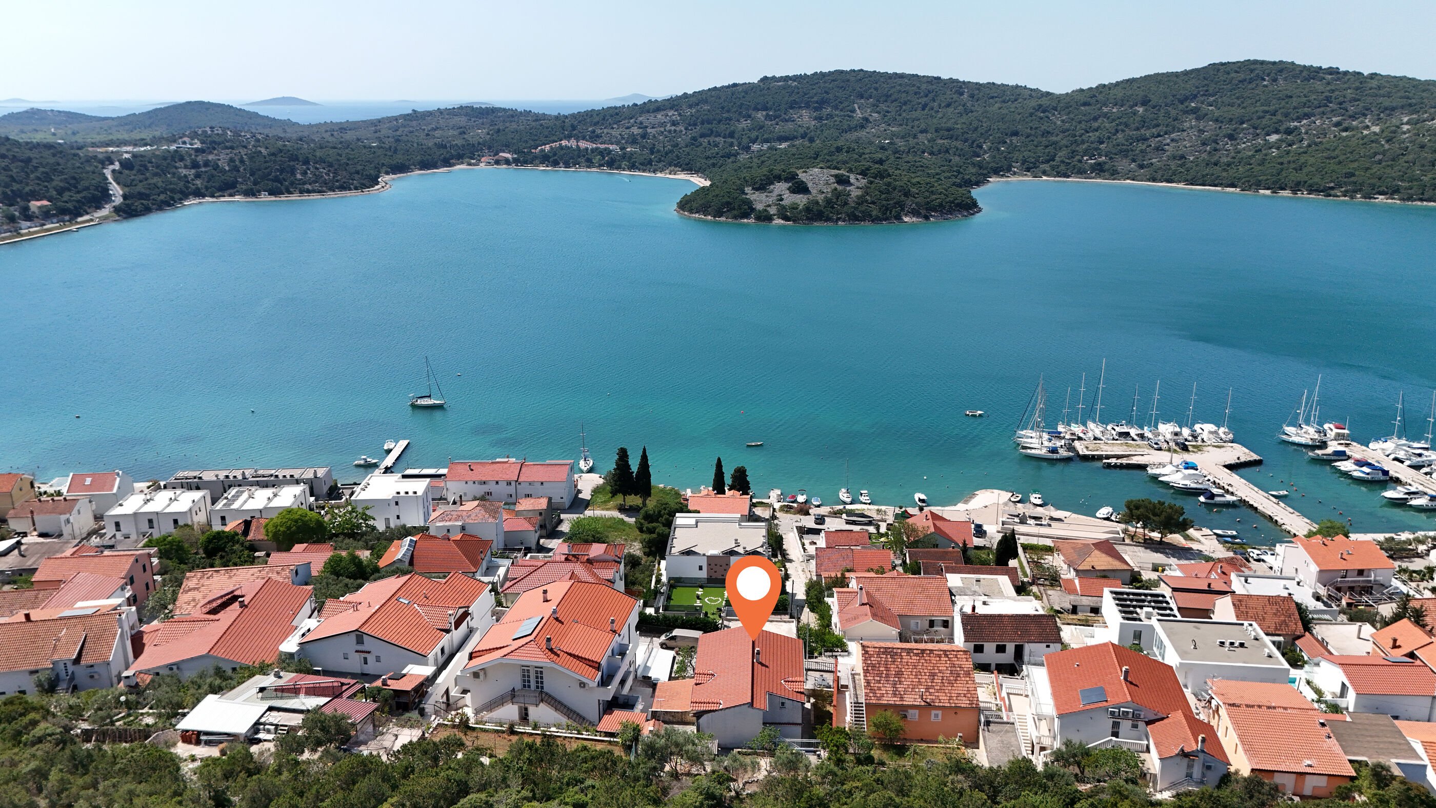 Ferienwohnung in Tisno mit Klima, Meerblick, Internet