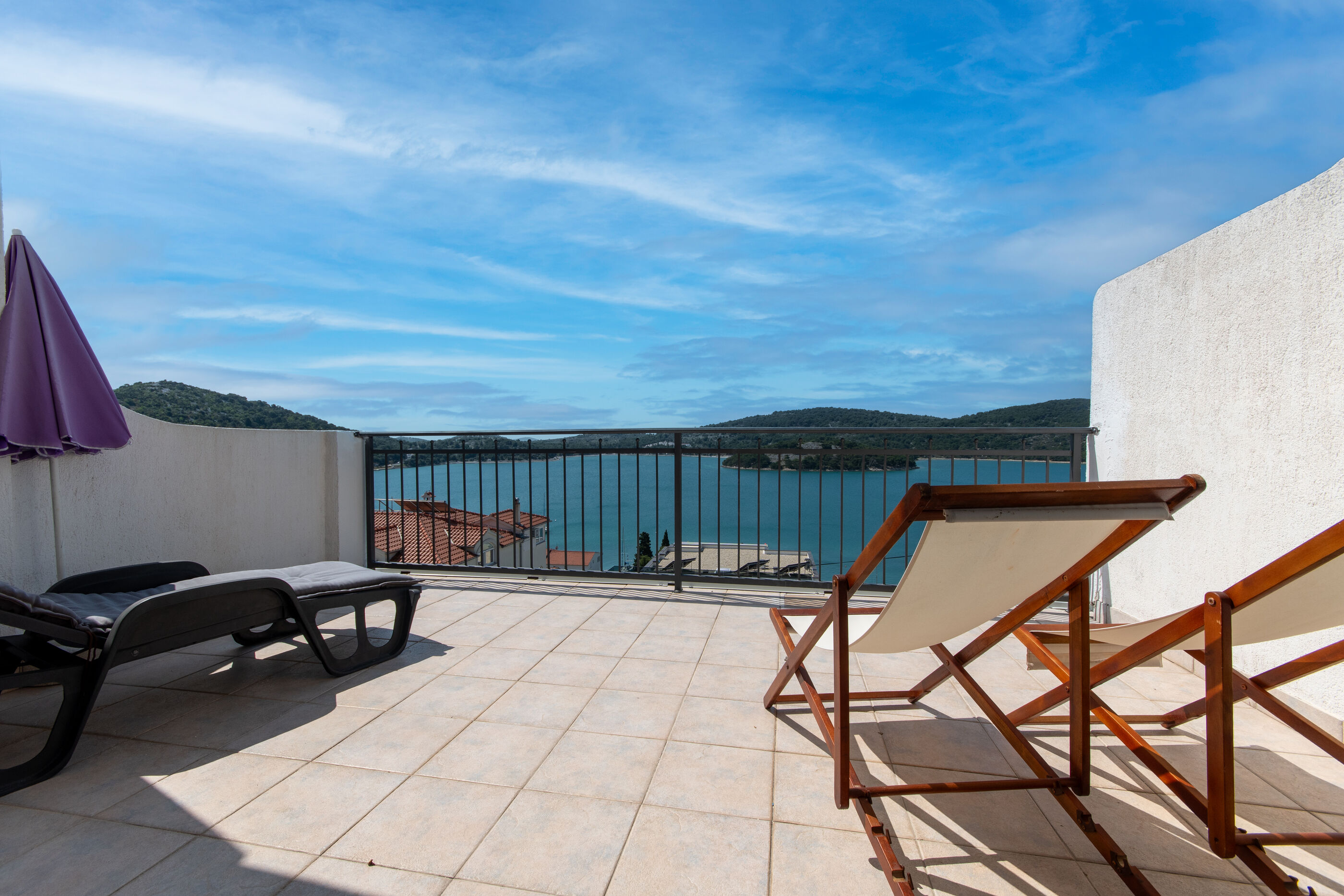 Ferienwohnung in Tisno mit Klima, Meerblick, Internet