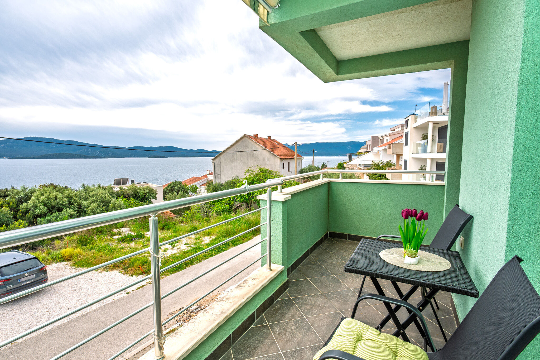 Ferienwohnung in Komarna mit Meerblick, Internet, Grill