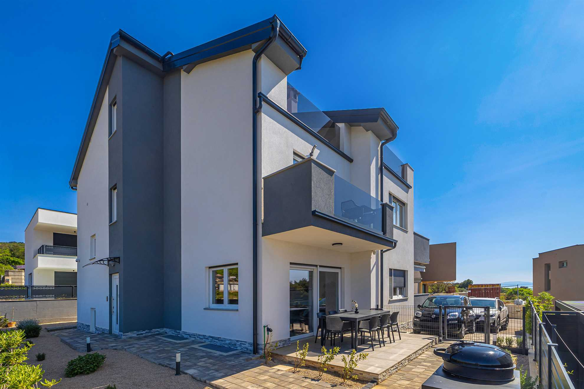 Ferienhaus in Punat mit Klima, Sat-TV, Meerblick, Internet und Garten