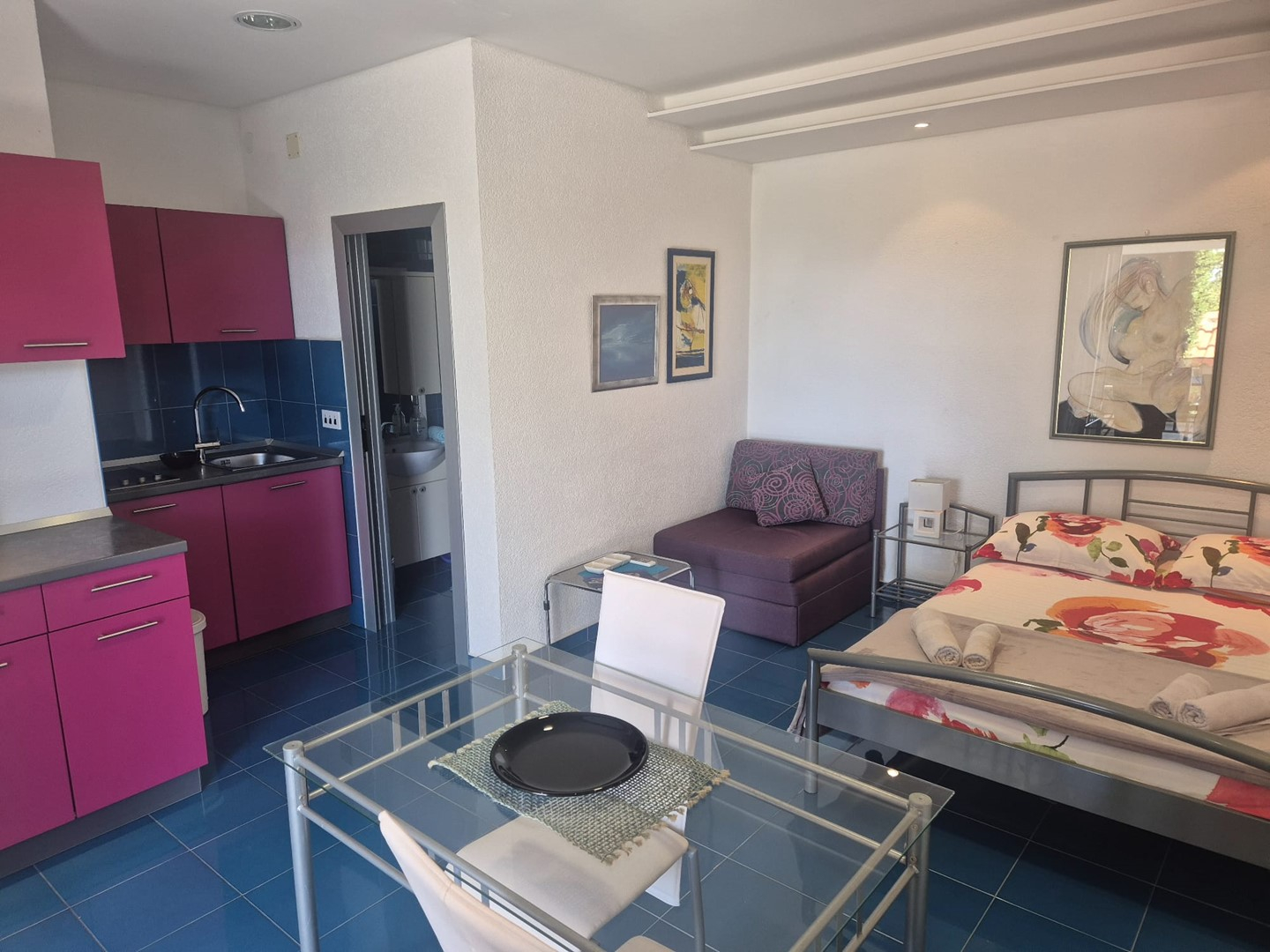 Sonniges Studio am Meer in Primosten mit Klimaanlage und Grill