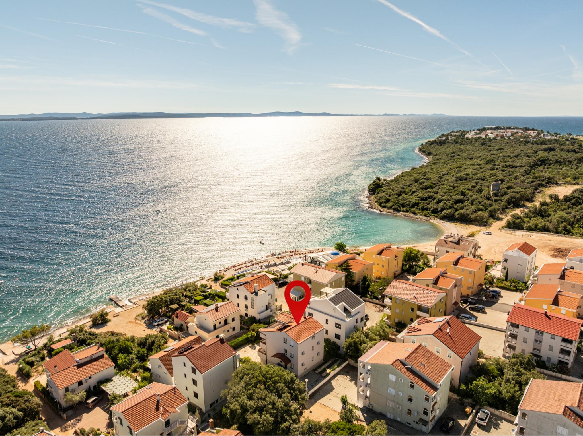 Ferienwohnung mit WLAN, Grill, Meerblick 