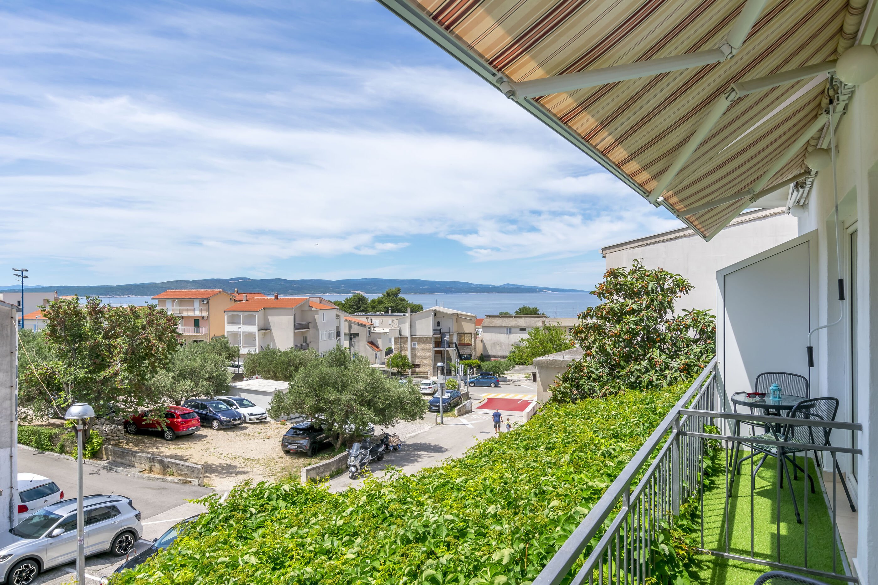 Ferienwohnung in Baska Voda mit Klima, Sat-TV, Meerblick