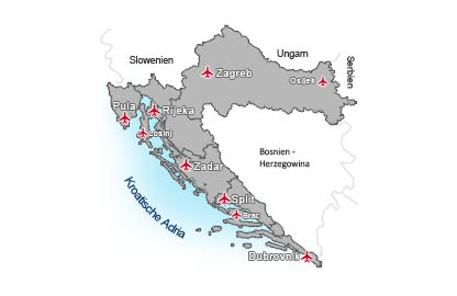 Flughäfen in Kroatien | Flüge nach Kroatien | Fluganbieter √