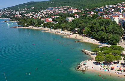 Carte Postale Ancienne Crikvenica, Plage Croatie (Réf. 567563)